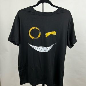 Shien Men’s Size XL Monster Smile Black and Yellow T-shirt